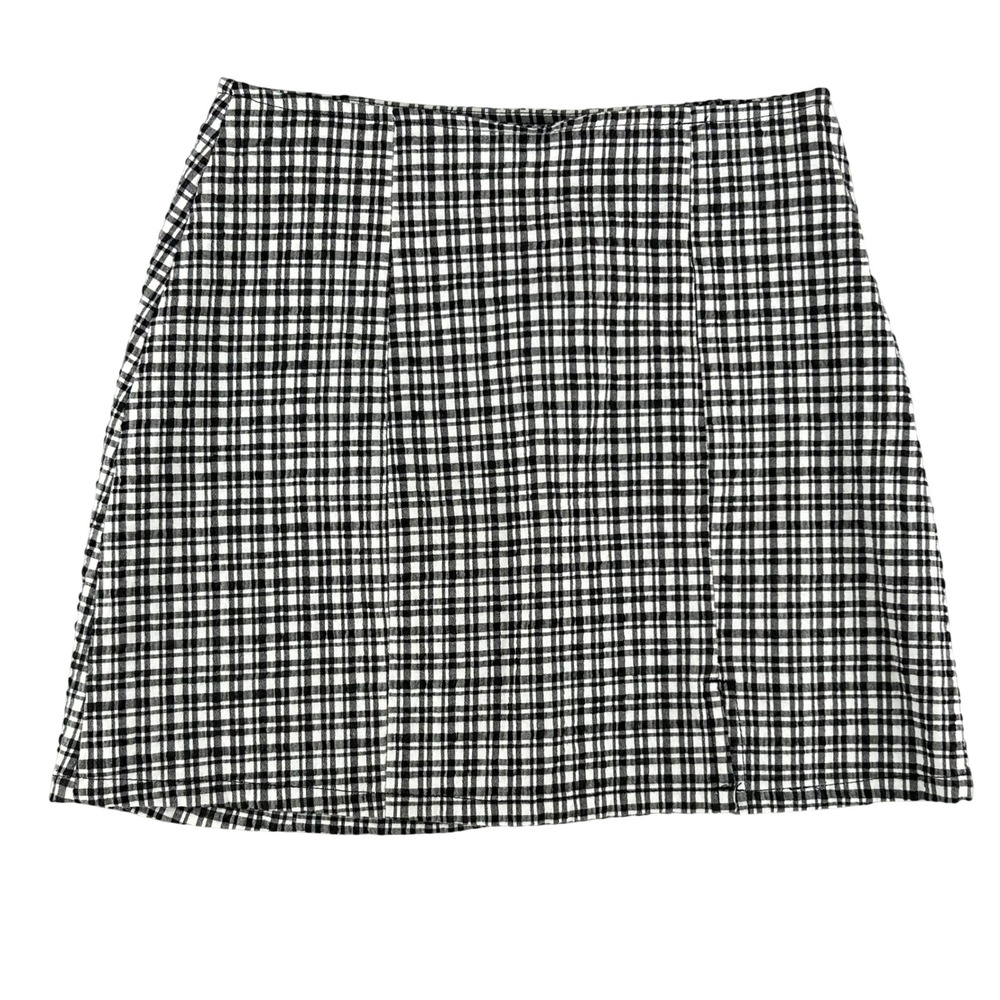 BDG Urban Outfitters‎ Darren Seersucker Black Gingham Mini Skirt Womens Small